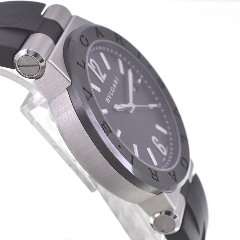 with paper BVLGARI Diagono DG42SC Date black Dial Automatic Men's
 Watch C#142012