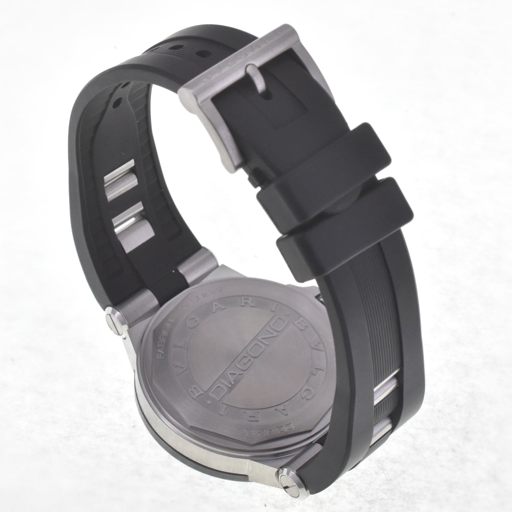 with paper BVLGARI Diagono DG42SC Date black Dial Automatic Men's
 Watch C#142012