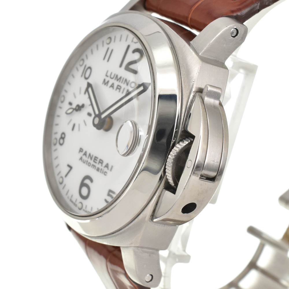 with paper PANERAI Luminor Marina PAM00049 Small second date white Dial Automatic Men's
 Watch E#142014