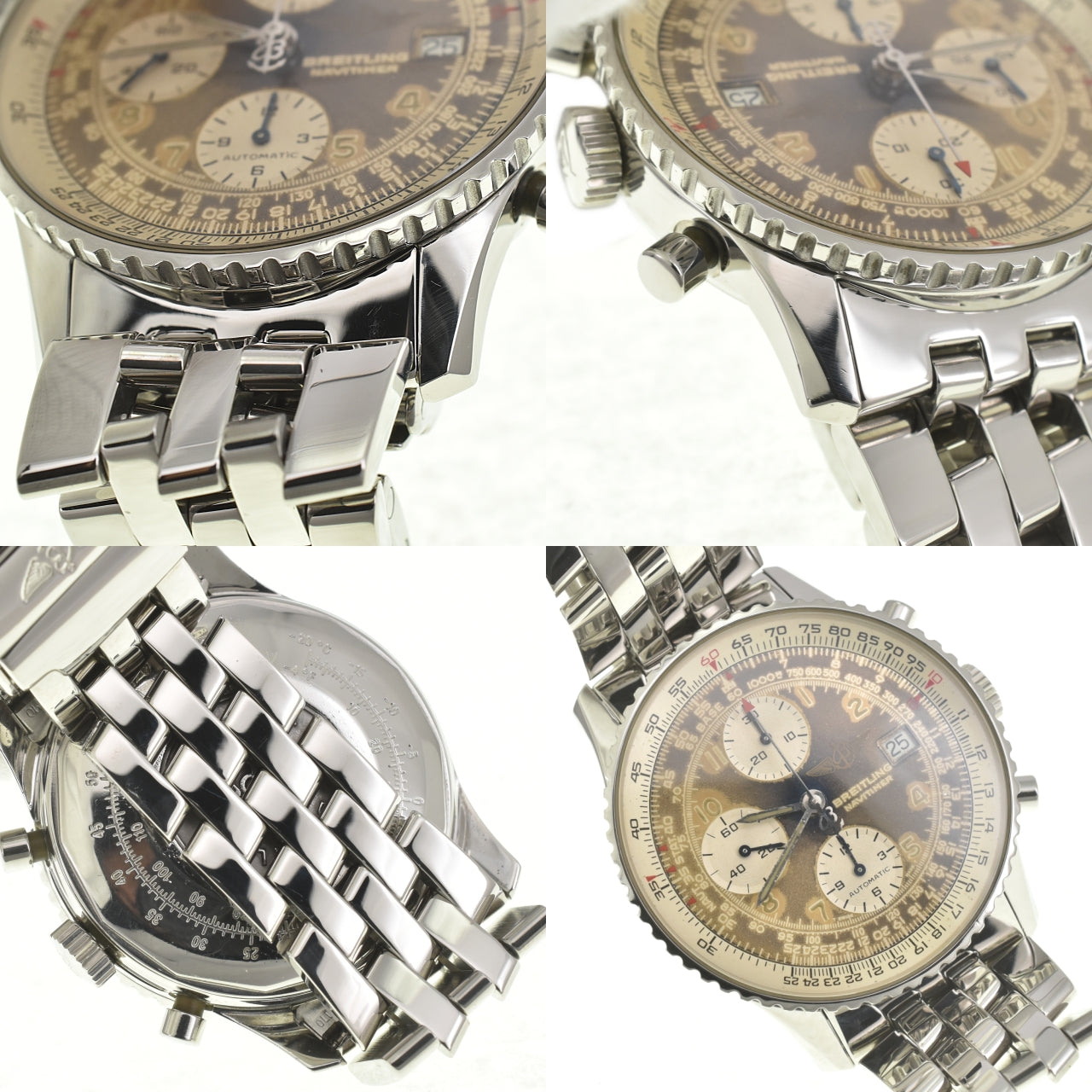 BREITLING Old Navi Timer A13022 Chronograph Tropical Dial Navy Dial Automatic Men's
 Watch E#142030