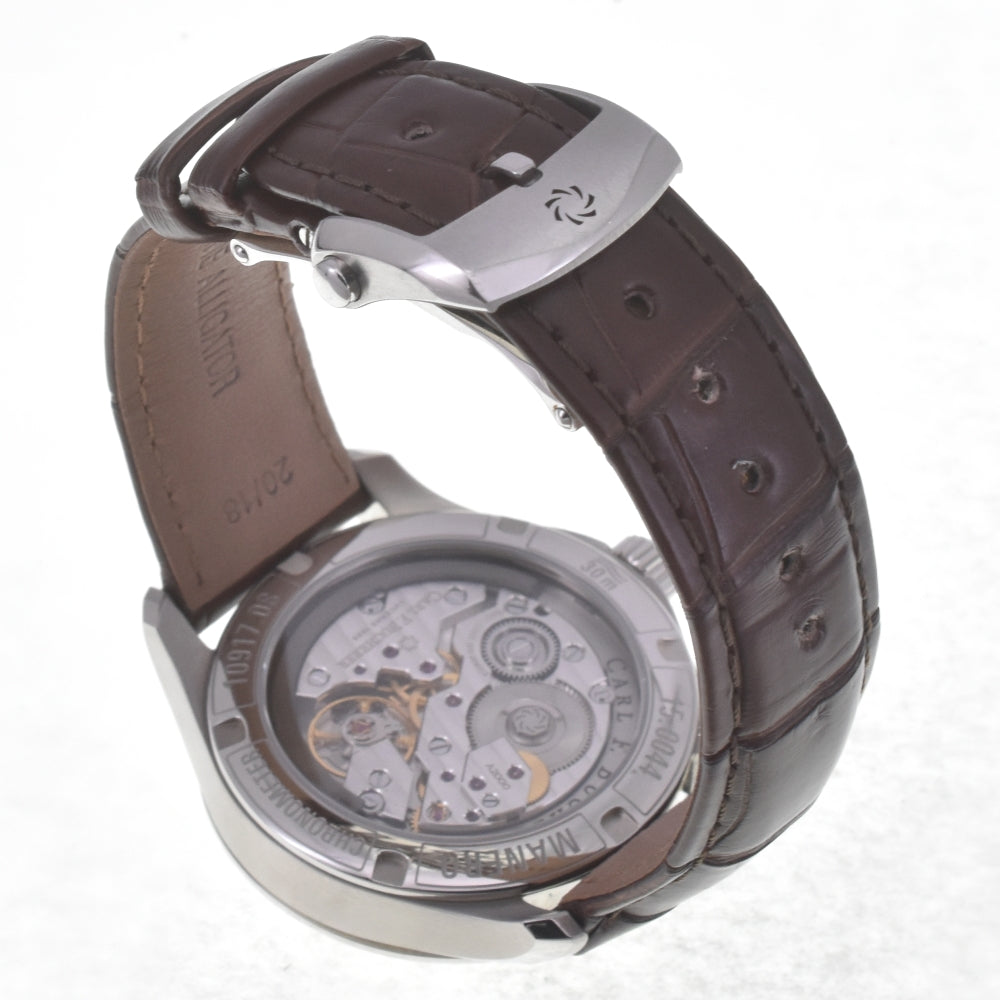 with paper CARL F.BUCHERER Manero Peripheral 00.10917.08.83.11 Diamond Bezel Brown shell Dial Automatic Men's
 Watch C#142031