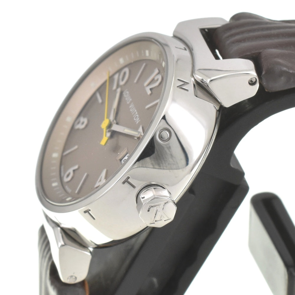 LOUIS VUITTON Tambour Q1212 Stainless Steel / Leather light brown Dial Quartz Ladies
 Watch E#142038