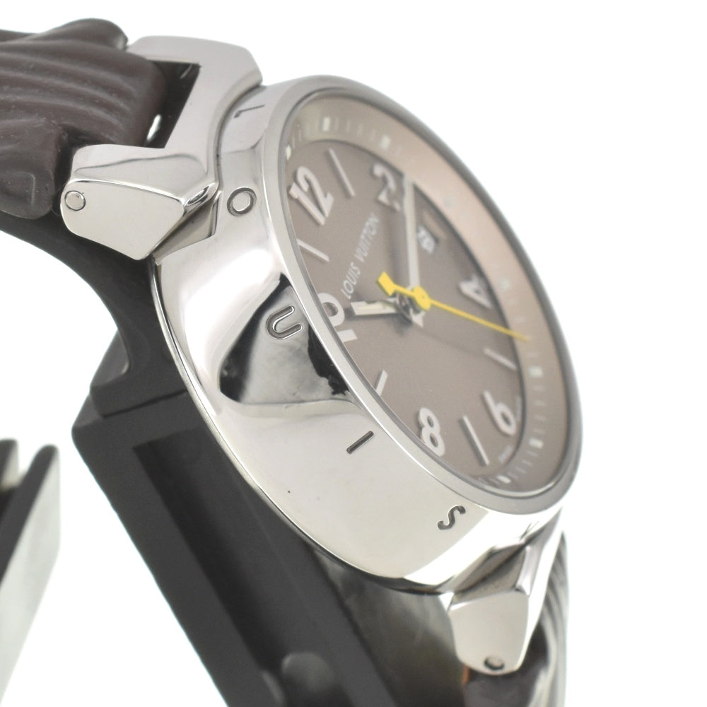 LOUIS VUITTON Tambour Q1212 Stainless Steel / Leather light brown Dial Quartz Ladies
 Watch E#142038
