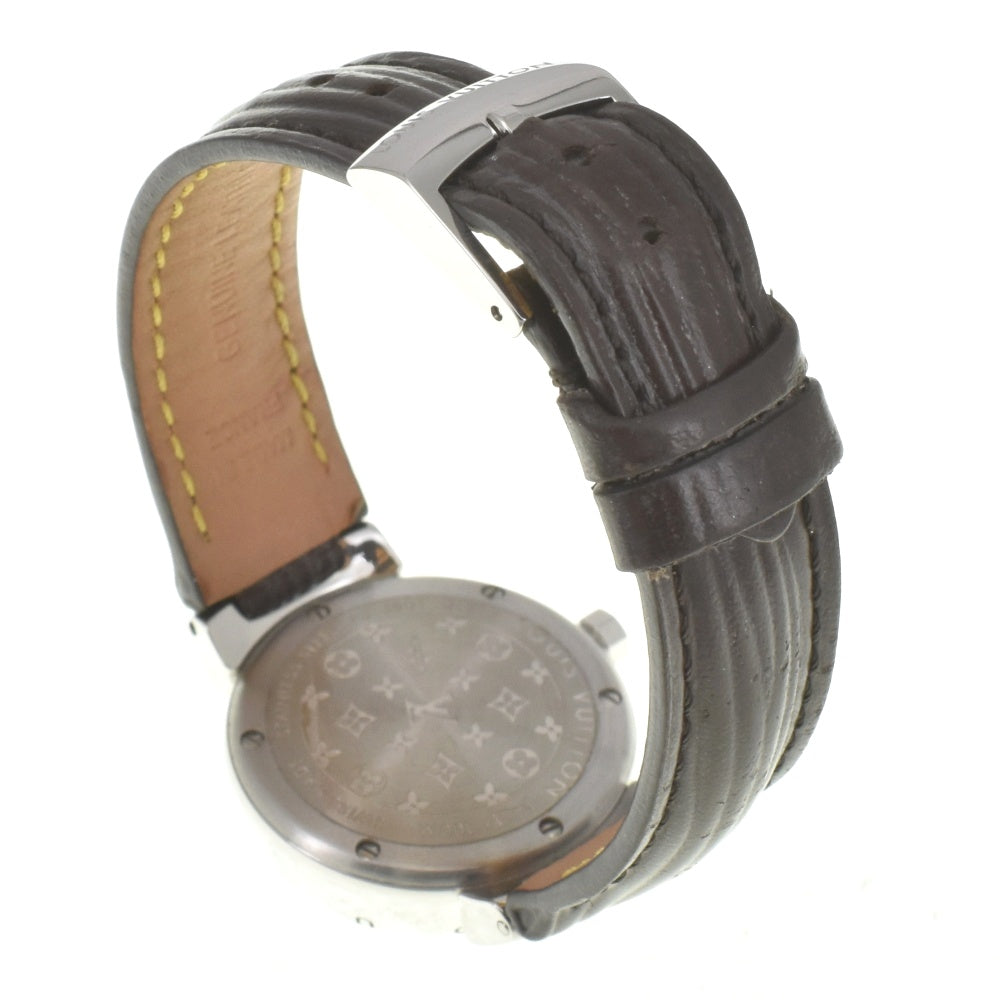 LOUIS VUITTON Tambour Q1212 Stainless Steel / Leather light brown Dial Quartz Ladies
 Watch E#142038