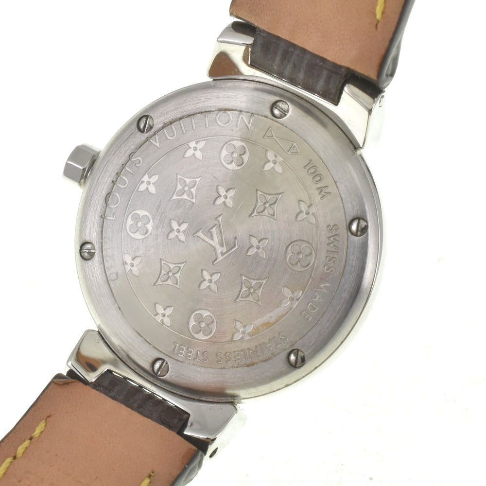 LOUIS VUITTON Tambour Q1212 Stainless Steel / Leather light brown Dial Quartz Ladies
 Watch E#142038