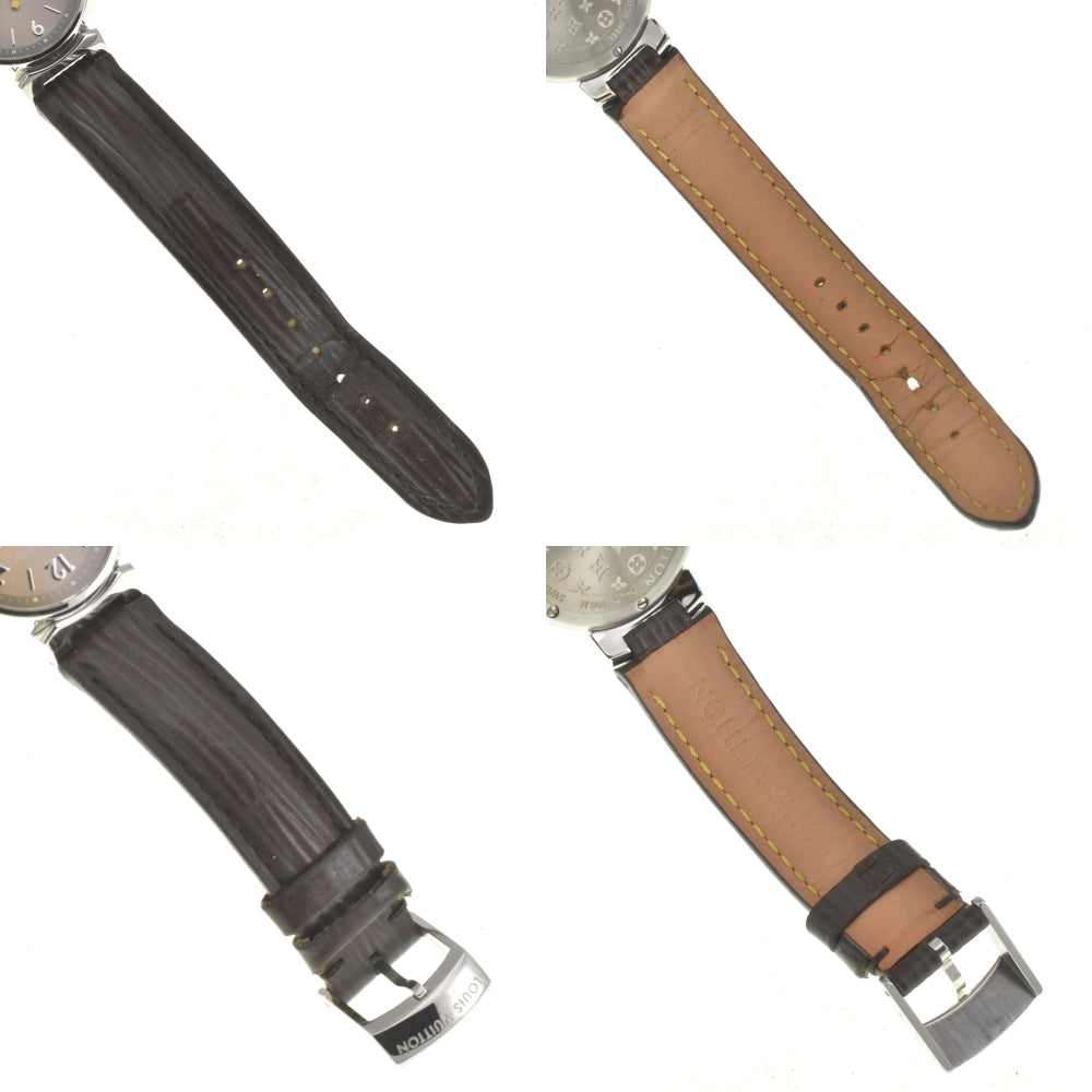 LOUIS VUITTON Tambour Q1212 Stainless Steel / Leather light brown Dial Quartz Ladies
 Watch E#142038
