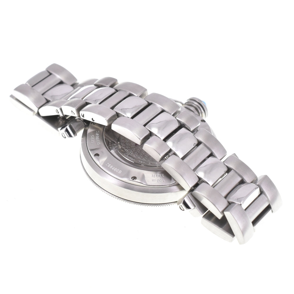 CARTIER Pasha W31037H3 GMT power reserve date Silver Dial Automatic Men's
 Watch P#142043