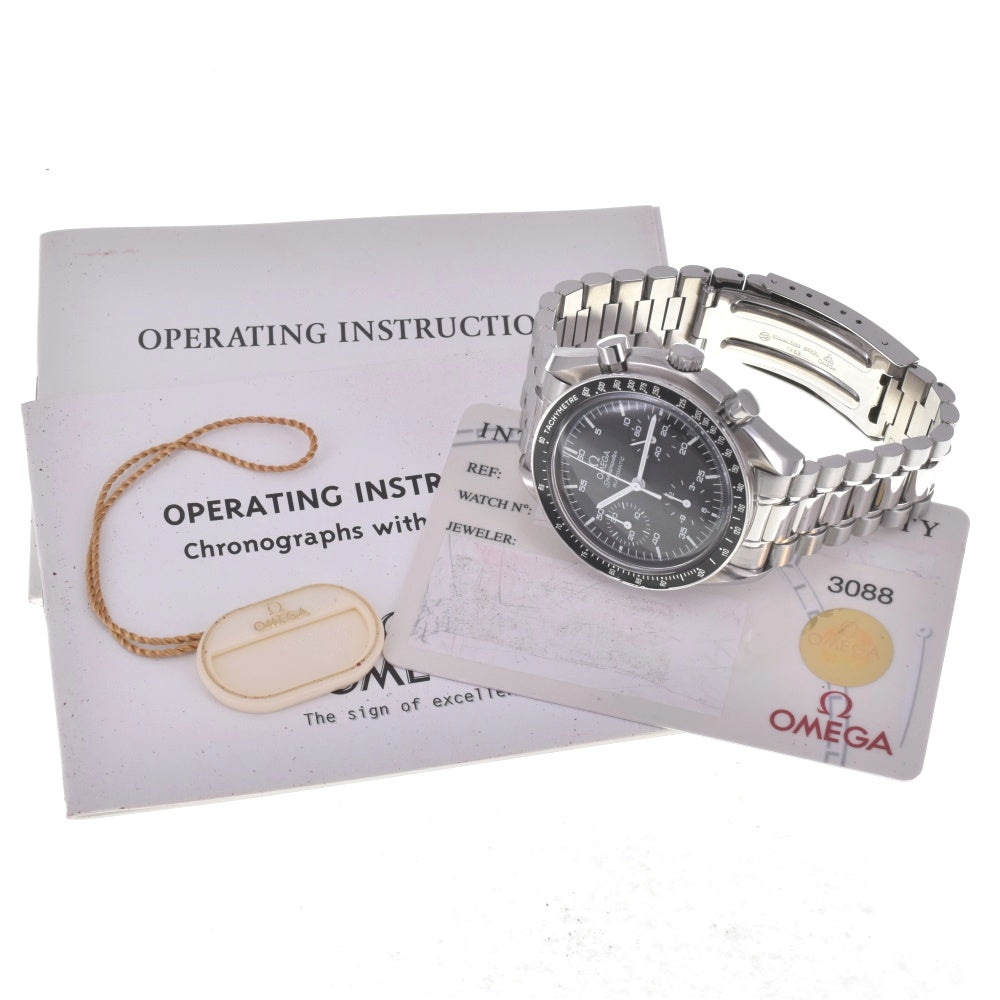 with paper OMEGA Speedmaster 3510.50 Chronograph black Dial Automatic Men's
 Watch H#142053