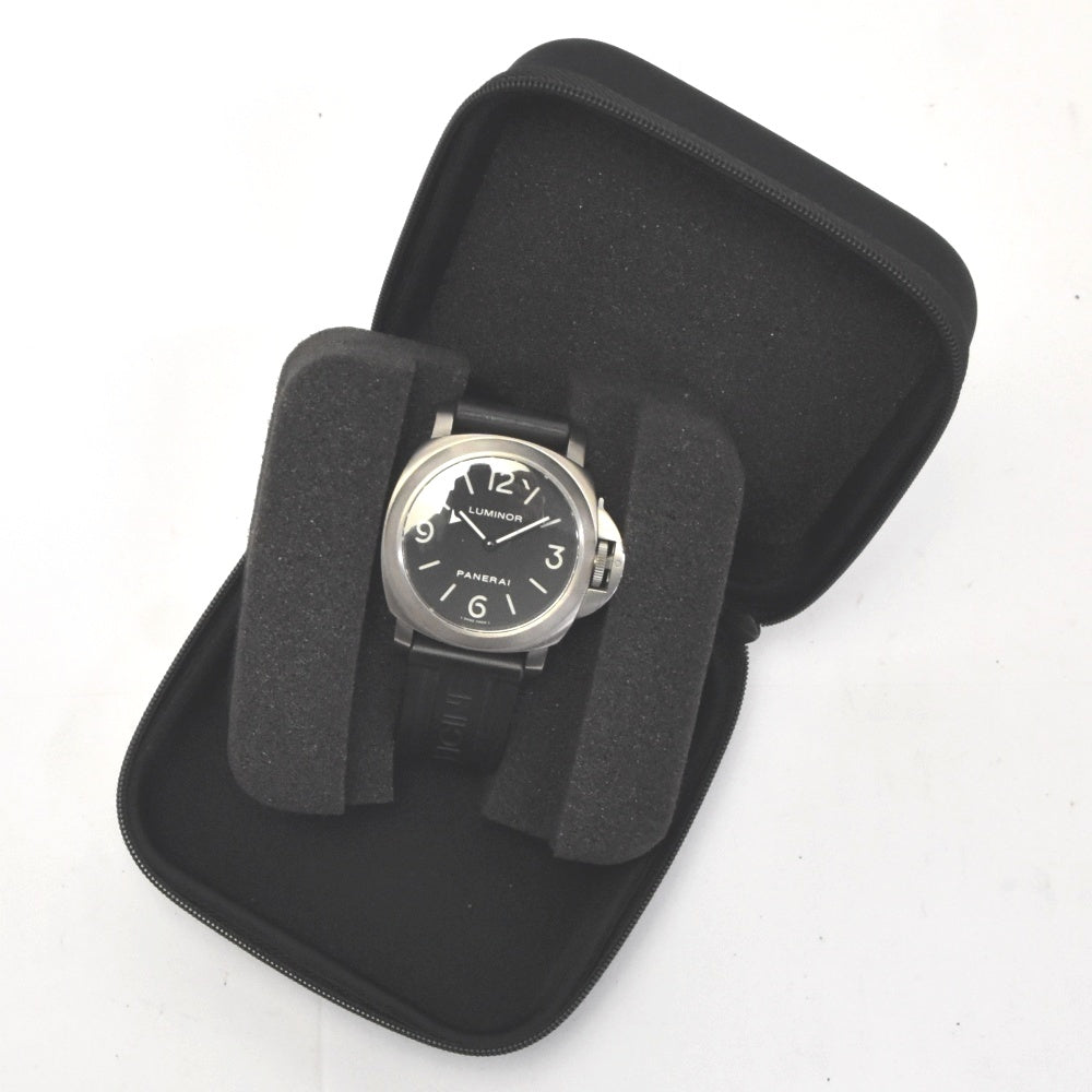 PANERAI Luminor base PAM00176 Titanium / rubber black Dial Hand Winding Men's
 Watch E#142054