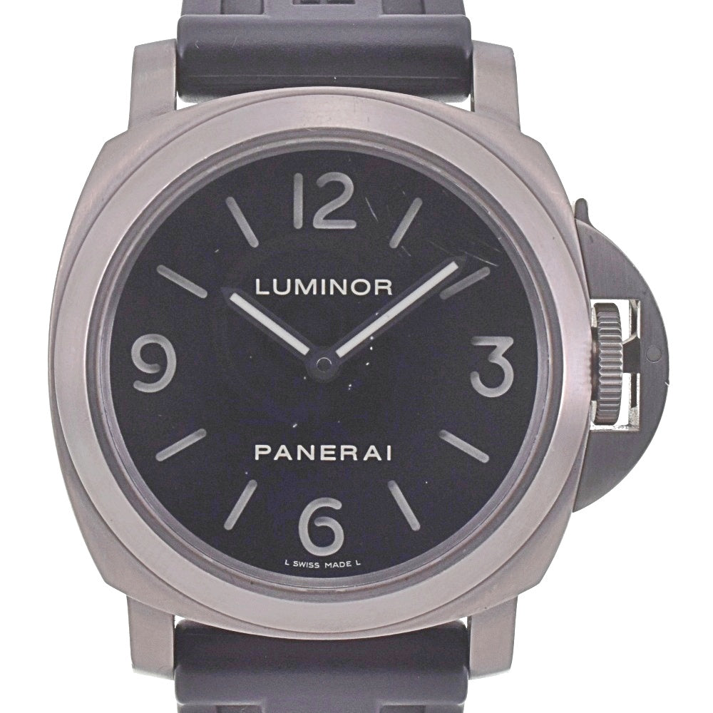 PANERAI Luminor base PAM00176 Titanium / rubber black Dial Hand Winding Men's
 Watch E#142054