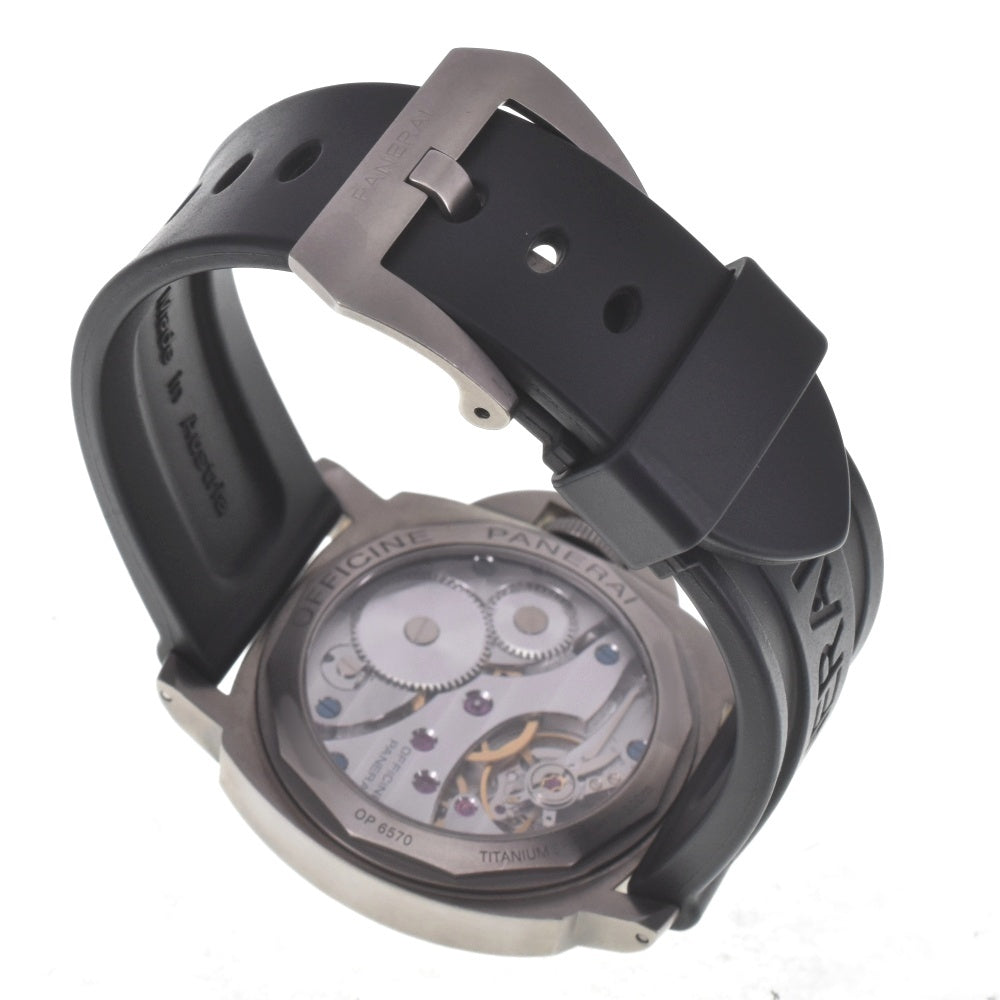 PANERAI Luminor base PAM00176 Titanium / rubber black Dial Hand Winding Men's
 Watch E#142054