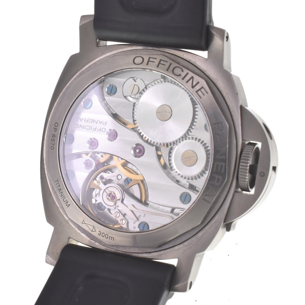 PANERAI Luminor base PAM00176 Titanium / rubber black Dial Hand Winding Men's
 Watch E#142054