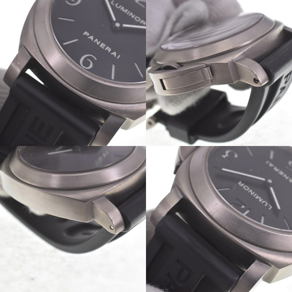 PANERAI Luminor base PAM00176 Titanium / rubber black Dial Hand Winding Men's
 Watch E#142054