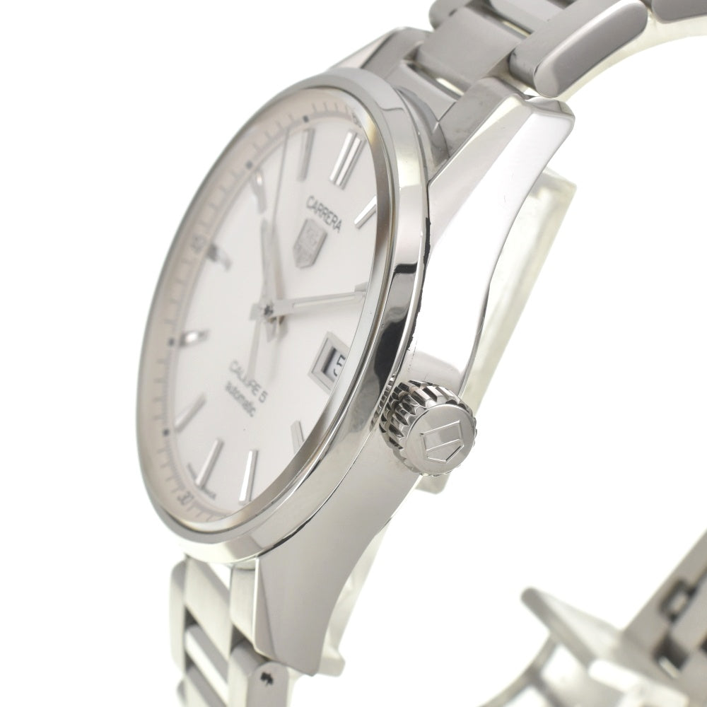 with paper TAG HEUER Carrera Caliber 5 WAR211B Silver Dial Automatic Men's
 Watch D#142056