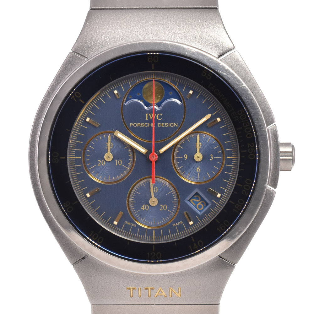 Porsche Design by IWC 11027 Titanium Chronograph Date black Dial Quartz Men's
 Watch J#142060