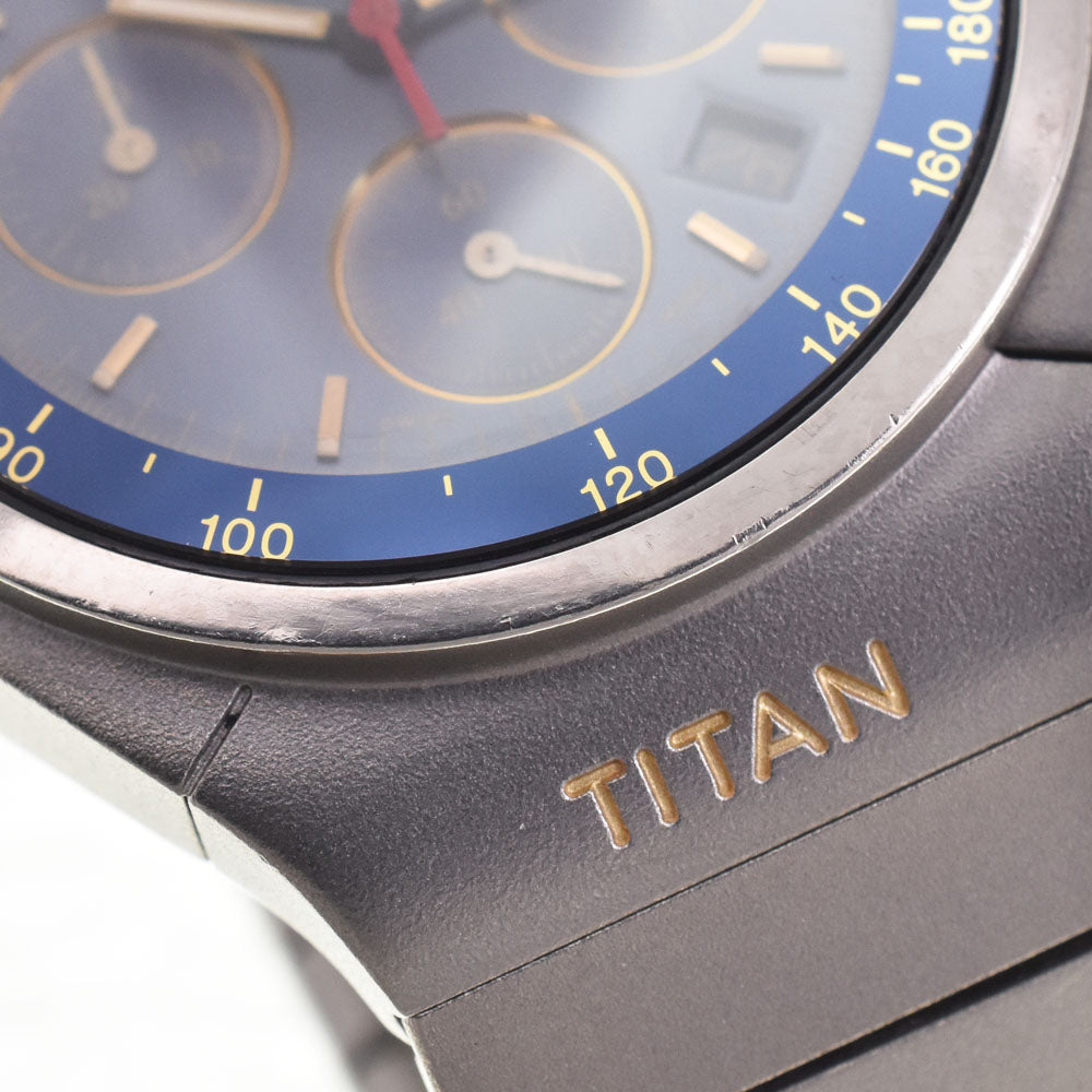 Porsche Design by IWC 11027 Titanium Chronograph Date black Dial Quartz Men's
 Watch J#142060