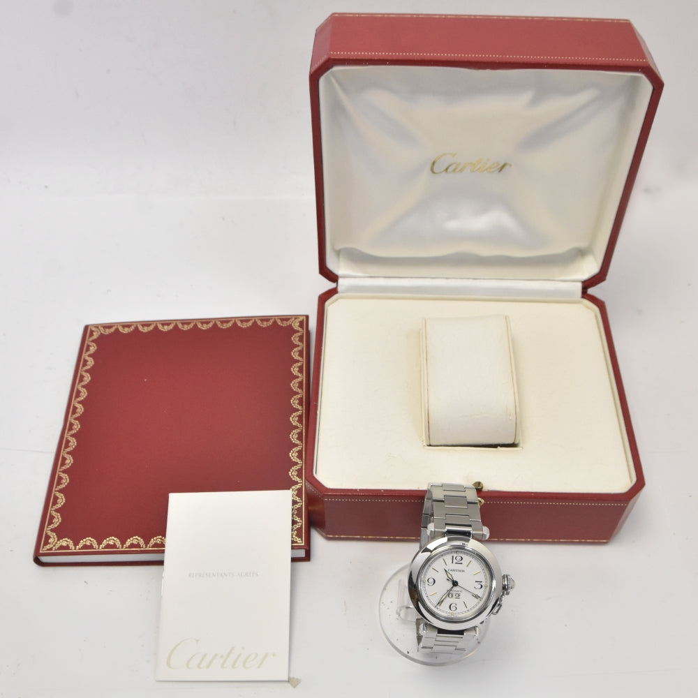 CARTIER Pasha C Big Date W31044M7 white Dial Automatic Unisex
 Watch D#142063