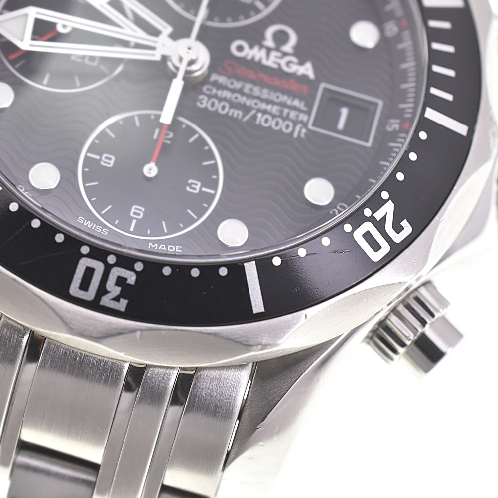 with paper OMEGA Seamaster Professional Divers 300M 213.30.42.40.01.001 Chronograph Date black Dial Automatic Men's
 Watch K#142068