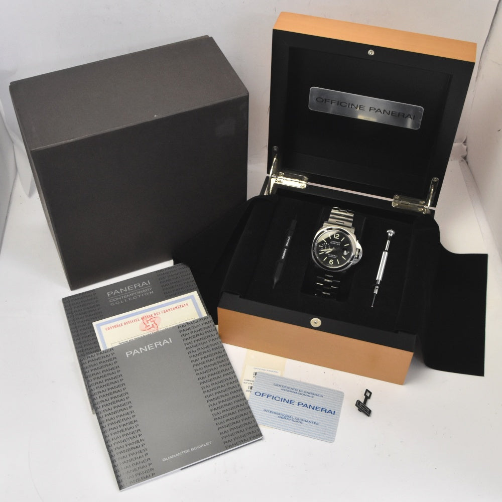 with paper PANERAI Luminor Marina PAM00299 Small second date black Dial Automatic Men's
 Watch D#142072
