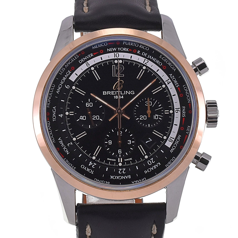 BREITLING Transocean UB0510 Chronograph K18PGBezel black Dial Automatic Men's
 Watch G#142073