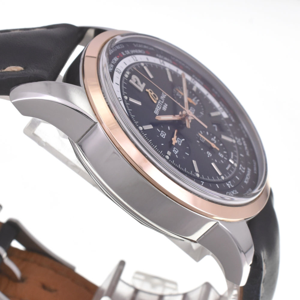 BREITLING Transocean UB0510 Chronograph K18PGBezel black Dial Automatic Men's
 Watch G#142073