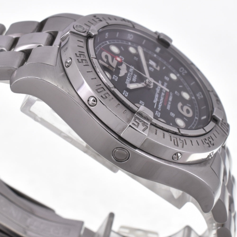 with paper BREITLING Super Ocean Steel Fish A17390 black Dial Automatic Men's
 Watch E#142078