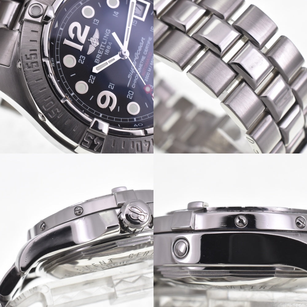 with paper BREITLING Super Ocean Steel Fish A17390 black Dial Automatic Men's
 Watch E#142078