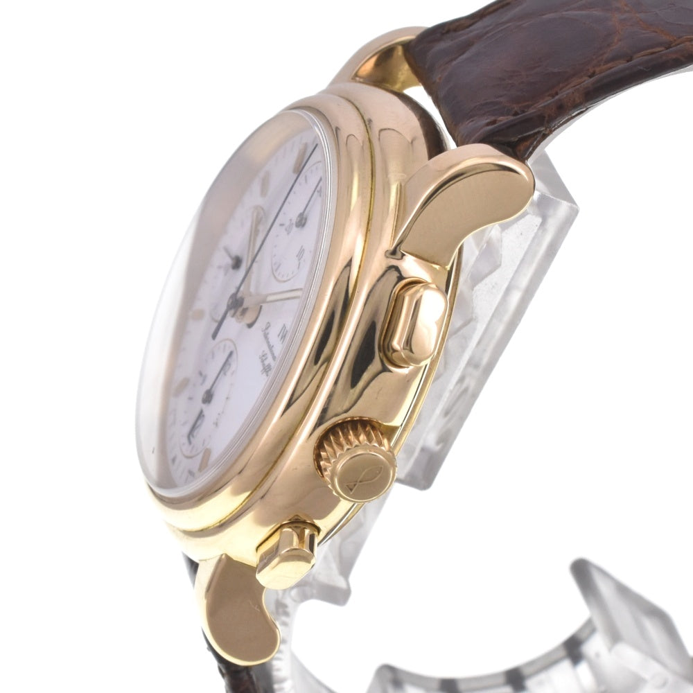 IWC SCHAFFHAUSEN Amalfi Chronograph IW370301 vintage Date K18YG/Leather Cal.75320 white Dial Automatic Men's
 Watch E#142084