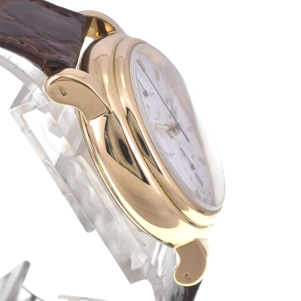 IWC SCHAFFHAUSEN Amalfi Chronograph IW370301 vintage Date K18YG/Leather Cal.75320 white Dial Automatic Men's
 Watch E#142084