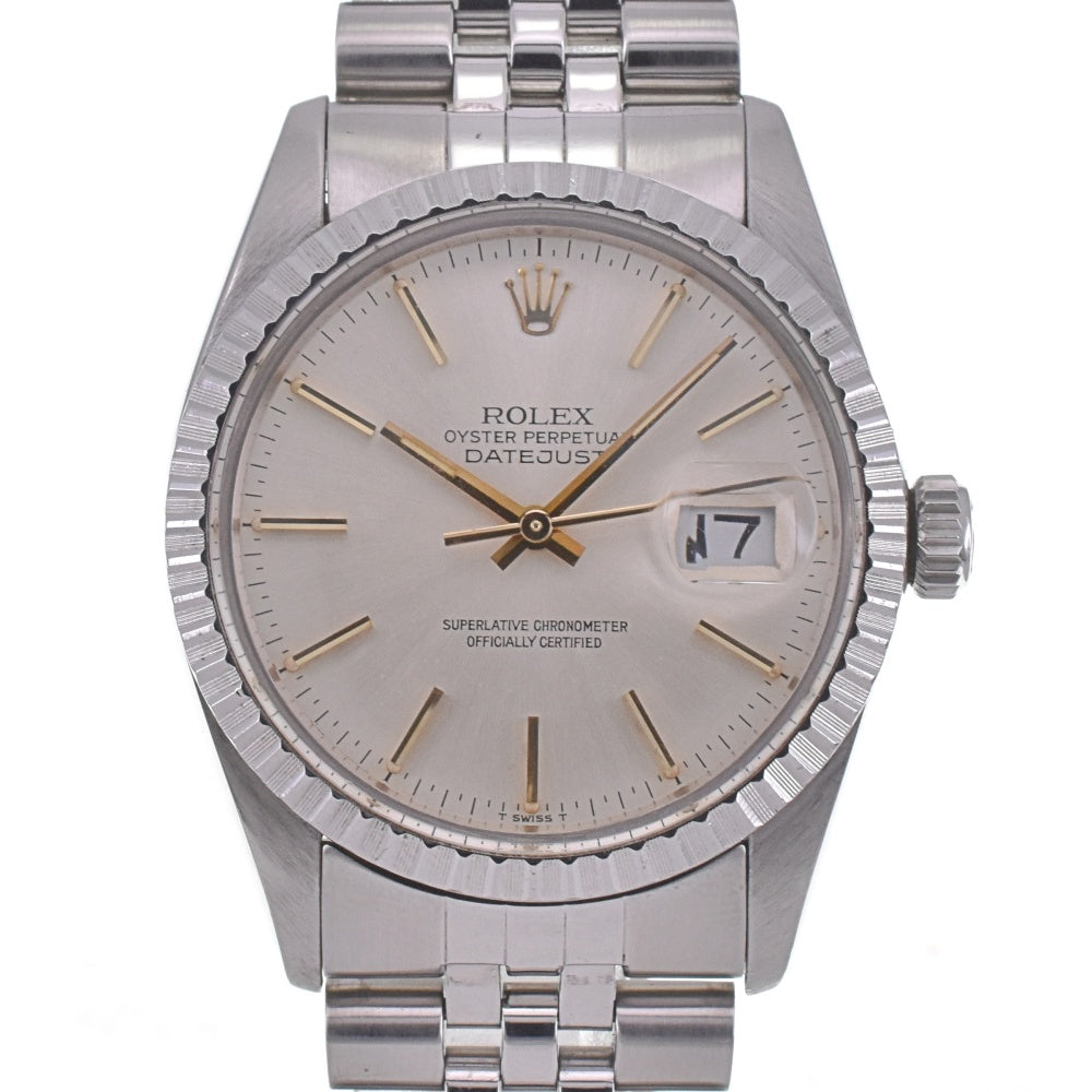 ROLEX Oyster Perpetual DATEJUST 16030 vintage Cal.3035 Silver Dial Automatic Men's
 Watch E#142100