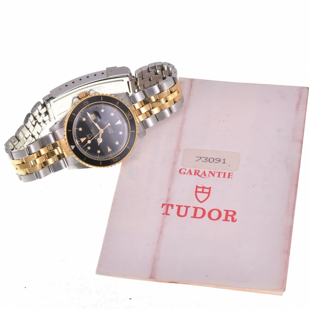 with paper TUDOR Prince Oyster Date Mini Sub 73091 vintage black Dial Automatic Boy's
 Watch I#142102