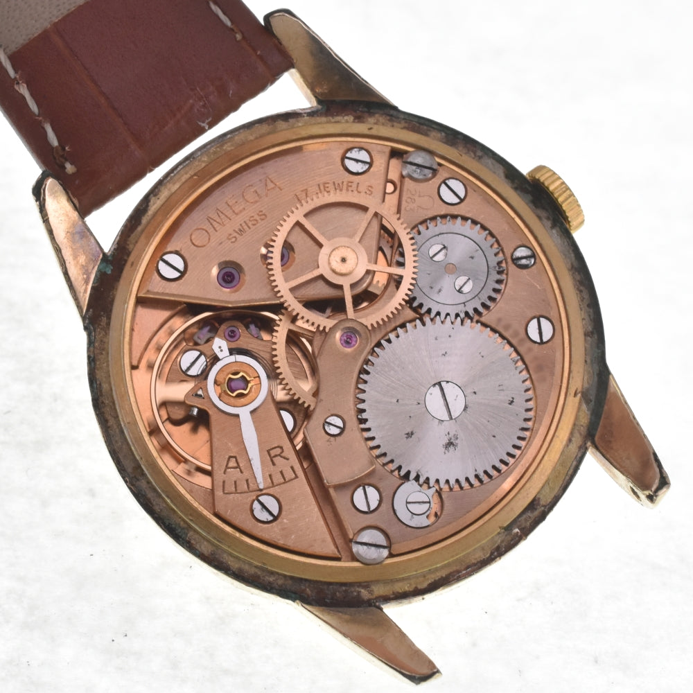 OMEGA 2498-9SC vintage Cal.283 Gold Plated gold Dial Hand Winding Men's
 Watch E#142103