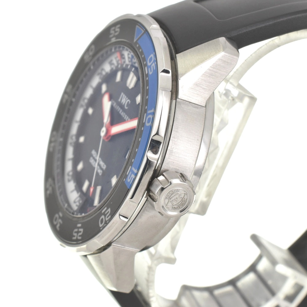 with paper IWC SCHAFFHAUSEN Aqua timer IW354702 Deep Two Date black Dial Automatic Men's
 Watch D#142106