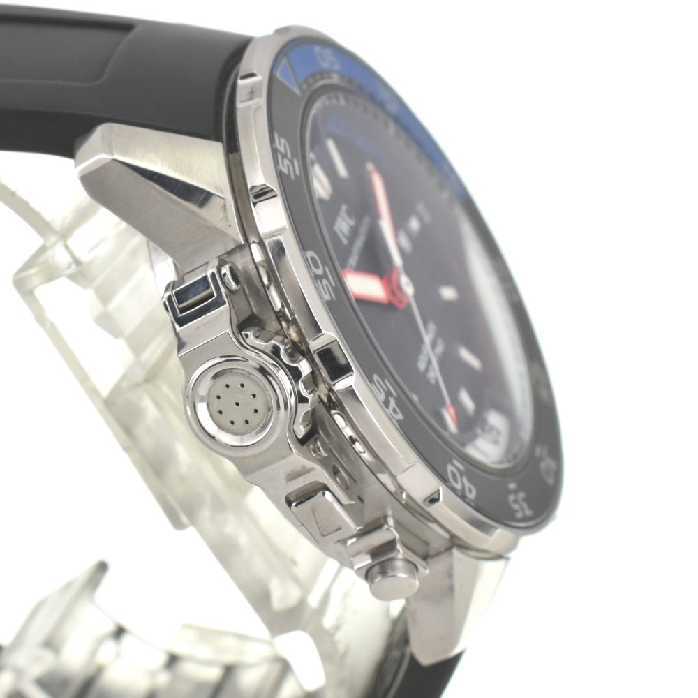 with paper IWC SCHAFFHAUSEN Aqua timer IW354702 Deep Two Date black Dial Automatic Men's
 Watch D#142106