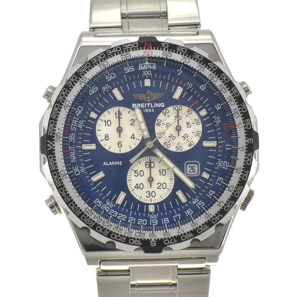 with paper BREITLING Jupiter pilot A59028 Chronograph Blue / Silver Dial Quartz Men's
 Watch E#142114