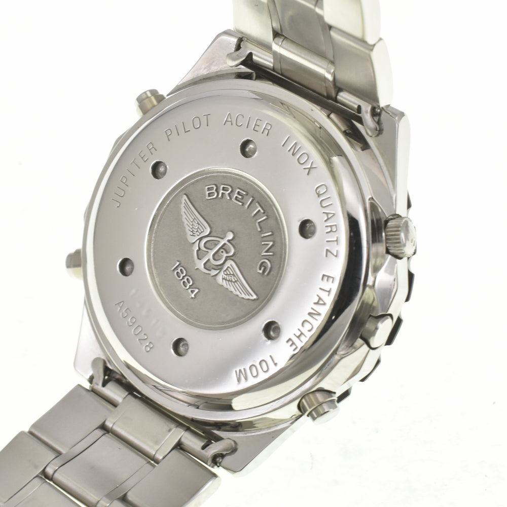 with paper BREITLING Jupiter pilot A59028 Chronograph Blue / Silver Dial Quartz Men's
 Watch E#142114