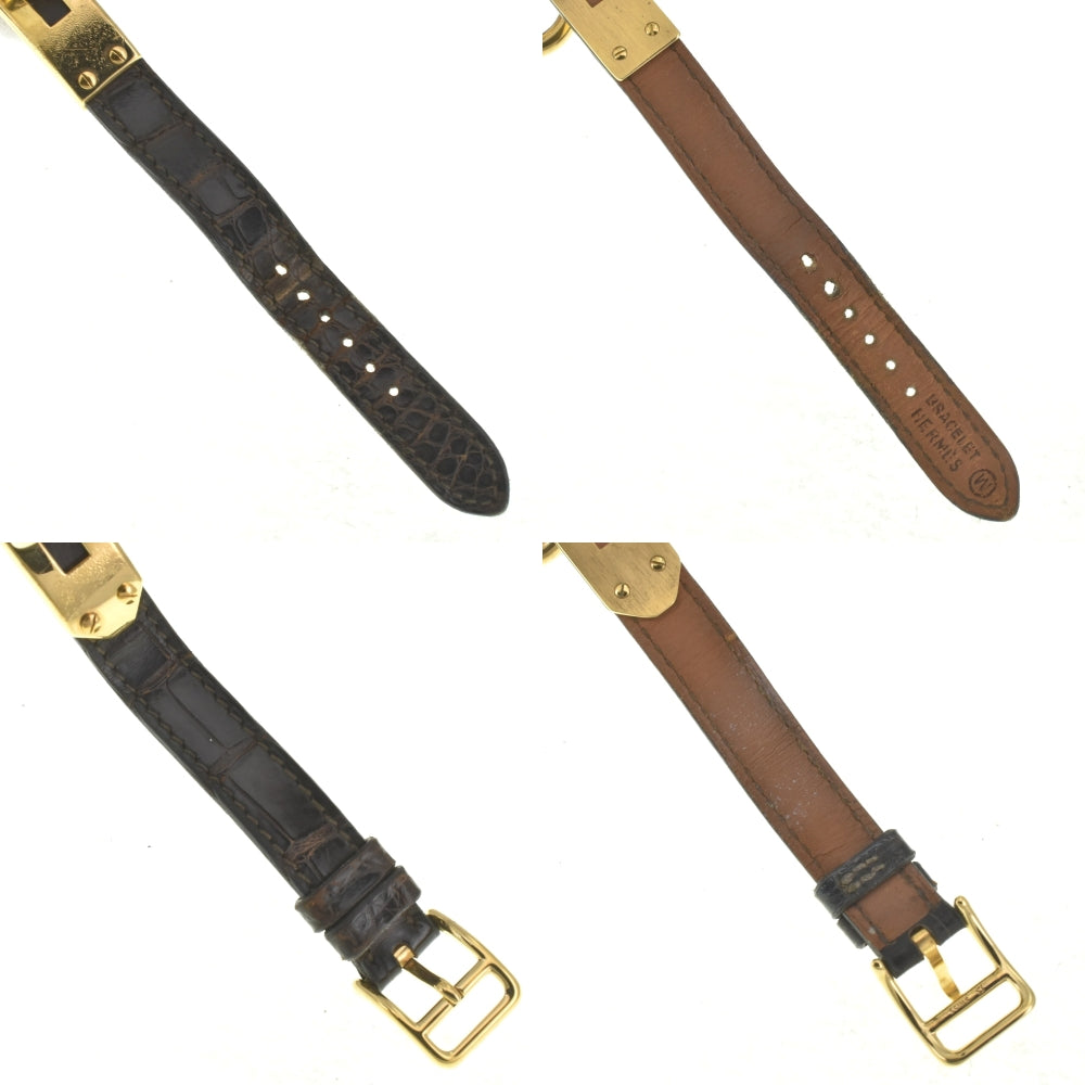 with paper HERMES Kelly watch Gold Plated / Leather gold Dial Quartz Ladies
 Watch E#142120