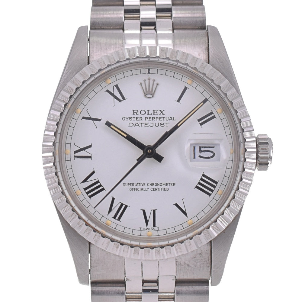 ROLEX DATEJUST Buckley White Roman Dial 16030 vintage Cal.3035 white Dial Automatic Men's
 Watch E#142121