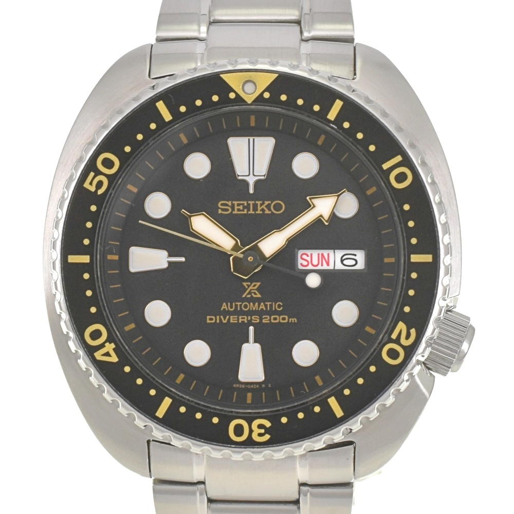 with paper SEIKO Prospex Diver's 200m Turtle SRP775J1 Day date black Dial Automatic Men's
 Watch D#142124