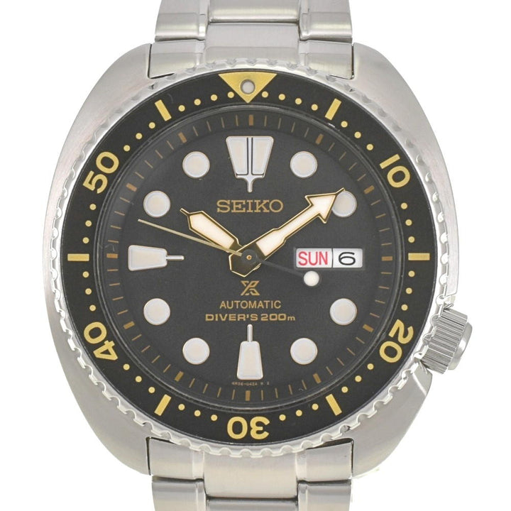 with paper SEIKO Prospex Diver's 200m Turtle SRP775J1 Day date black Dial Automatic Men's
 Watch D#142124