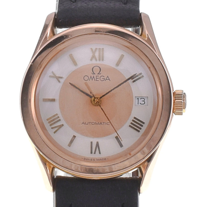 OMEGA Classic Date 566.0295 K18PG / leather Silver / Rose Gold Dial Automatic Ladies
 Watch I#142131