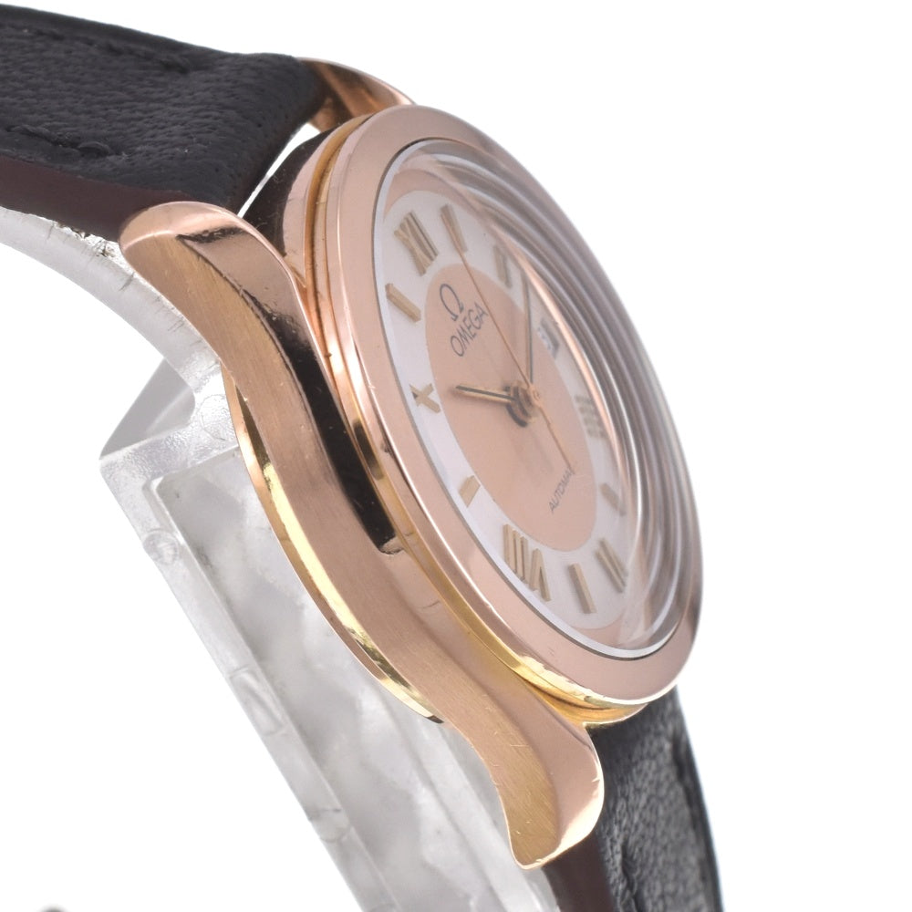 OMEGA Classic Date 566.0295 K18PG / leather Silver / Rose Gold Dial Automatic Ladies
 Watch I#142131