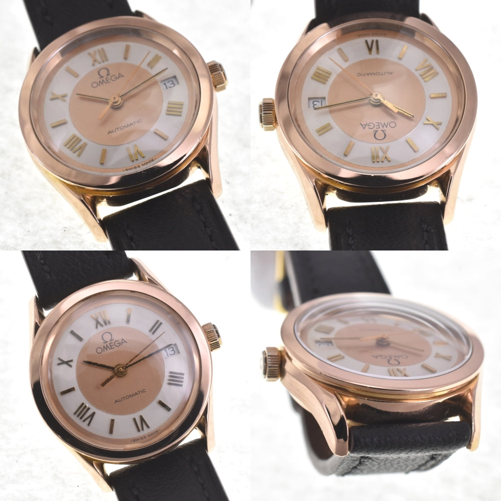 OMEGA Classic Date 566.0295 K18PG / leather Silver / Rose Gold Dial Automatic Ladies
 Watch I#142131