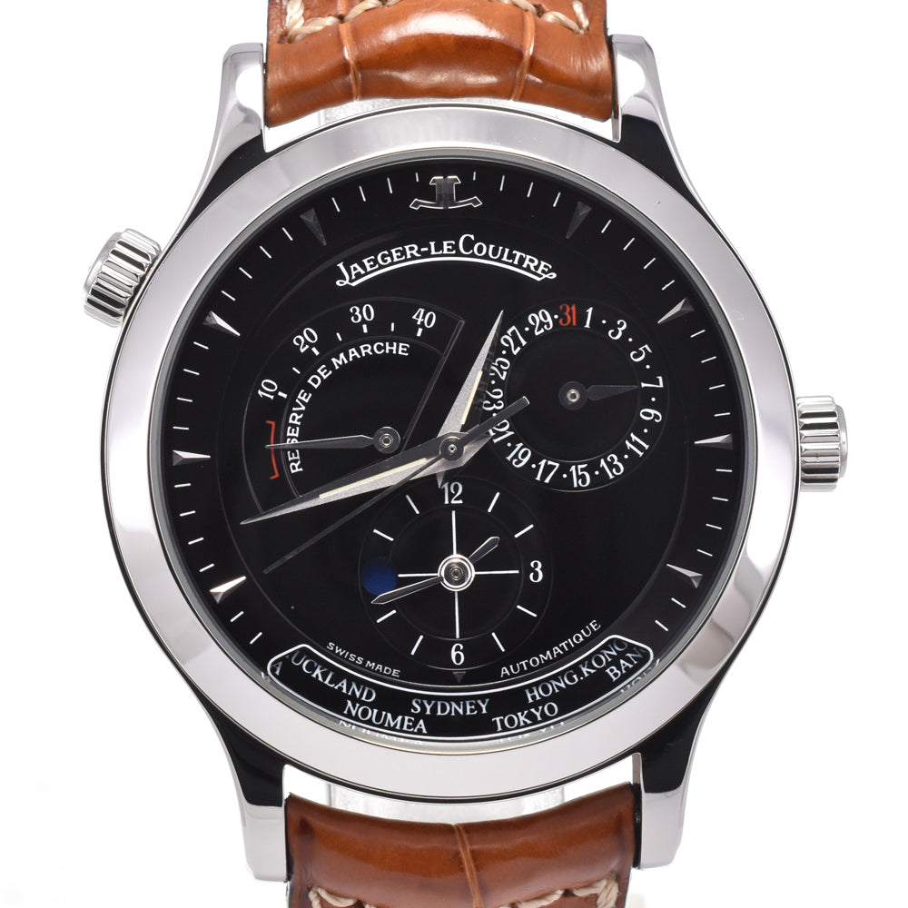 with paper JAEGER-LECOULTRE Master geography 142.8.92.S/Q1428470 black Dial Automatic Men's
 Watch I#142140