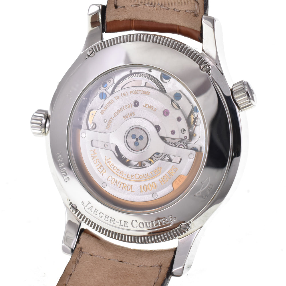 with paper JAEGER-LECOULTRE Master geography 142.8.92.S/Q1428470 black Dial Automatic Men's
 Watch I#142140