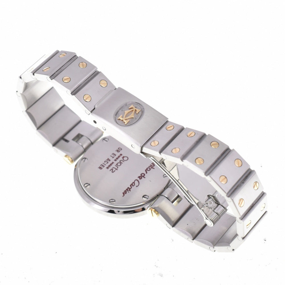 CARTIER Santos Vendôme SM Stainless Steel/K18YG gray Dial Quartz Ladies
 Watch N#142147