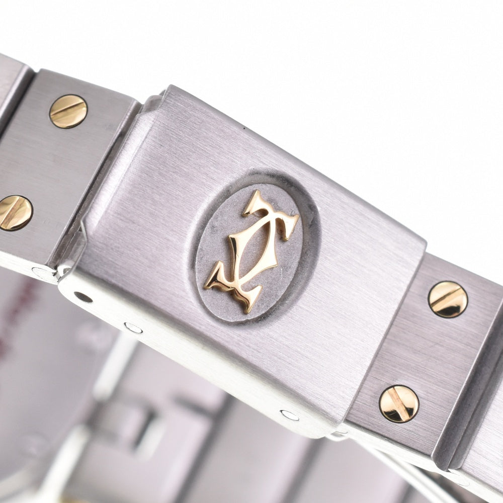 CARTIER Santos Vendôme SM Stainless Steel/K18YG gray Dial Quartz Ladies
 Watch N#142147