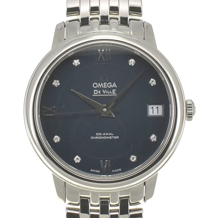 with paper OMEGA De Ville Prestige 424.10.33.20.53.001 blue Dial Automatic Ladies
 Watch E#142159