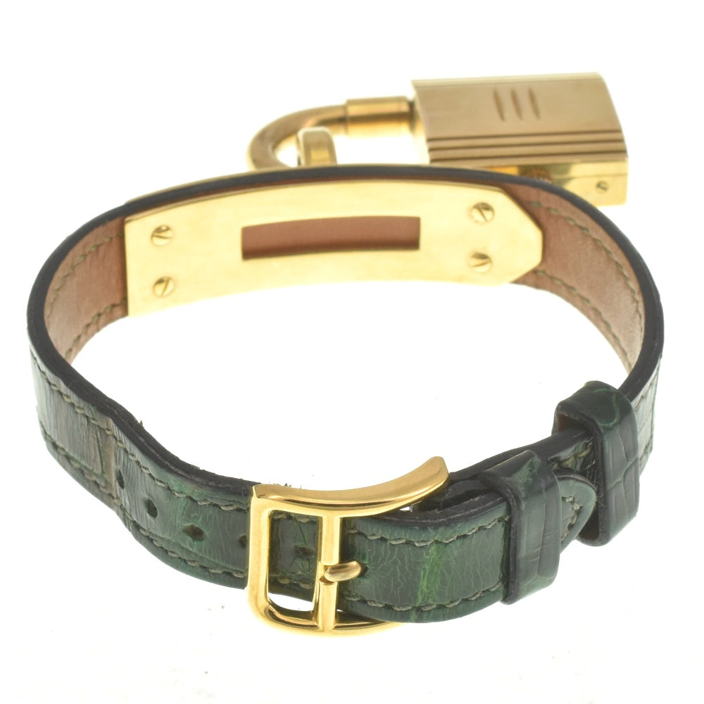 HERMES Kelly watch KE1.201 Gold Plated / Leather gold Dial Quartz Ladies
 Watch D#142175
