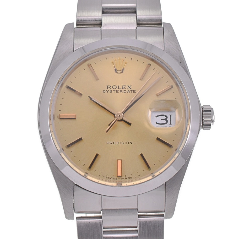 ROLEX Oyster Date Precision 6694 vintage Cal.1225 Champagne Dial Hand Winding Men's
 Watch E#142176
